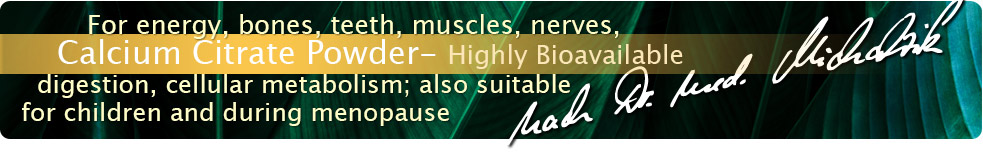 Calcium citrate powder