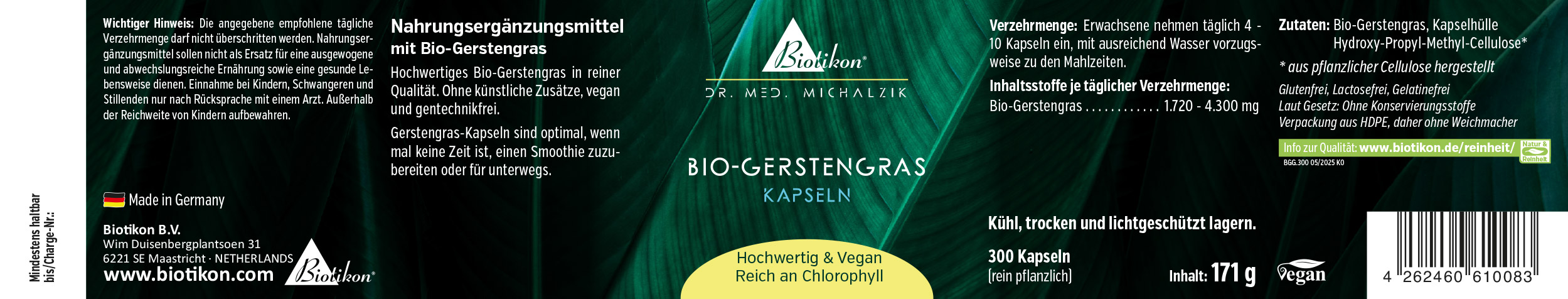 Organic barley grass
