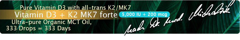 Vitamin D3 + K2 MK7 forte, 5,000 IU + 200 mcg