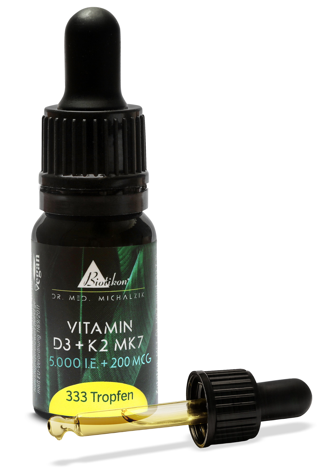Vitamin D3 + K2 MK7 forte, 5,000 IU + 200 mcg