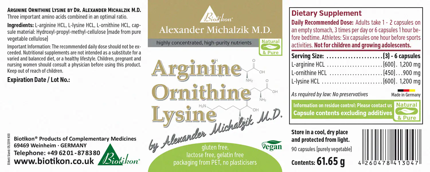 Arginine Ornithine Lysine by Dr. med. Michalzik